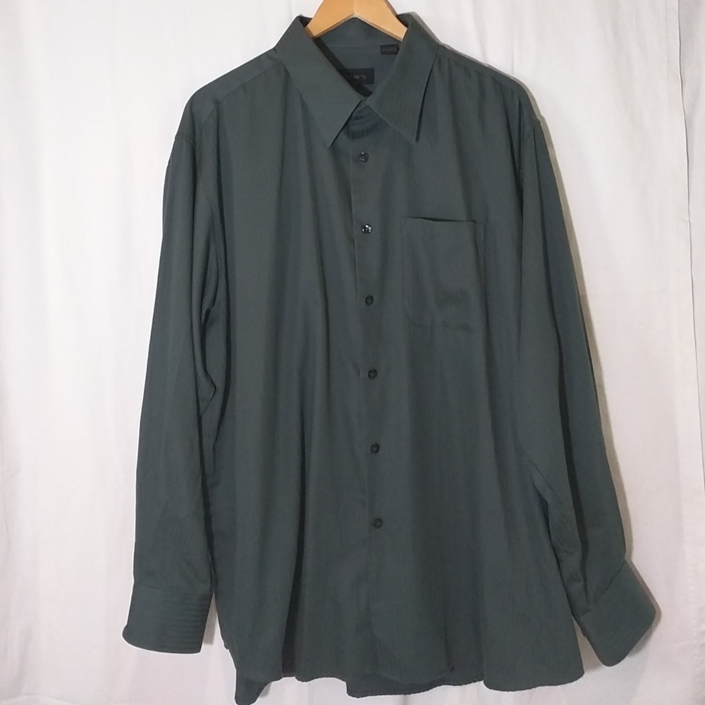 Axist Gray Button Up Dress Shirt 17 1/2, 34/35